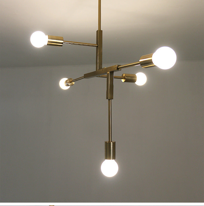Moderno lampadario minimalista lineare lampadario vetro bianco molecolare 5 lampadario soffitto leggero