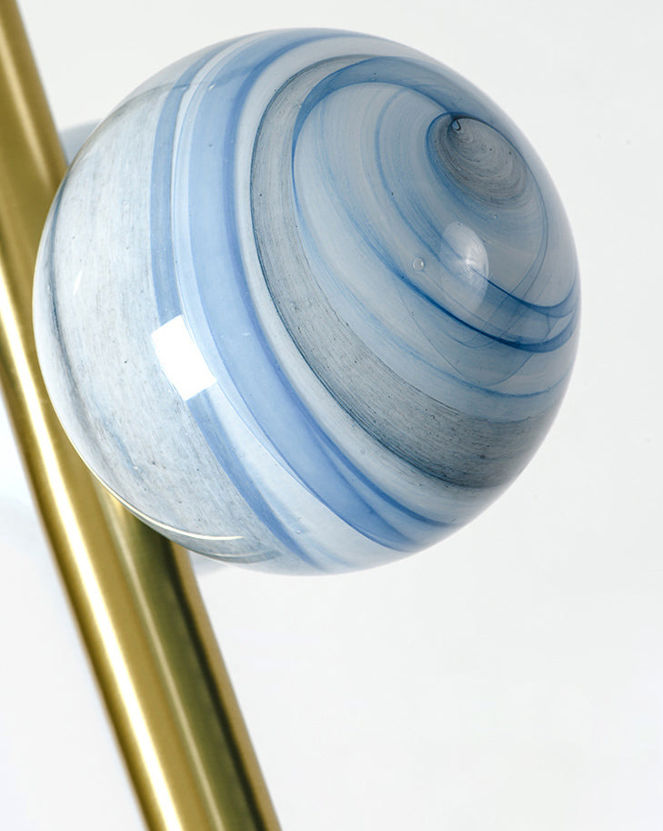 Moderno lampadario lineare minimalista lampadario sferico in vetro smerigliato 3 lampadario soffitto leggero