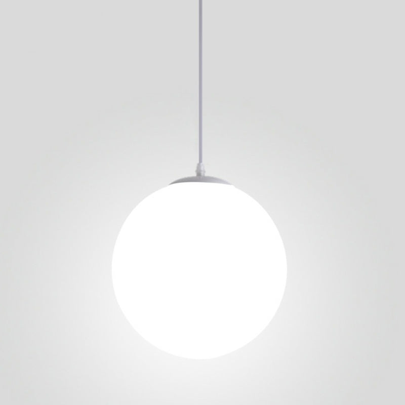 1 Iflip a pallone leggero a sfere sospesa moderna semplice sospensione per soffitto in vetro bianco per negozio di abbigliamento