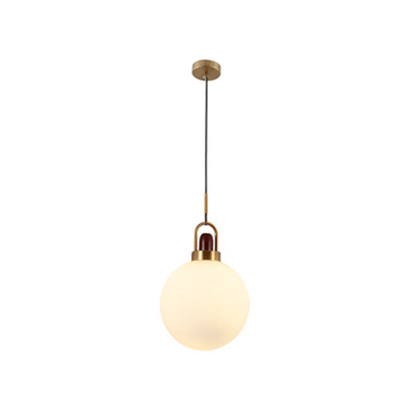 1 Light Ceiling Light Modern Simple White Glass Hanging Pendant Lights for Restaurant