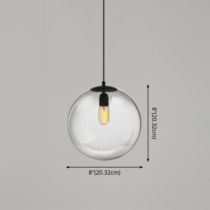 Globe Hanging Pendant Light Modern Simple Glass Pendant Light Fixtures for Restaurant