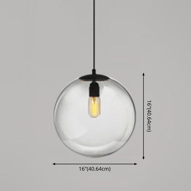 Globe Hanging Pendant Light Modern Simple Glass Pendant Light Fixtures for Restaurant
