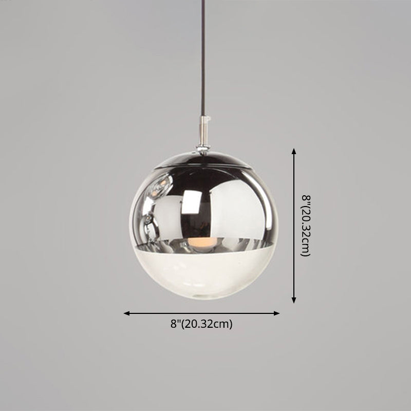 Globe Hanging Pendant Light Modern Simple Glass Pendant Light Fixtures for Restaurant