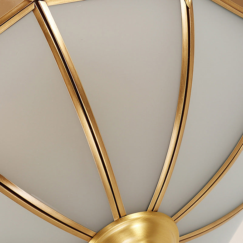 Glass Brass Ceiling Mount Light Fixture Bowl Classic Flush Mount Ceiling Lighting Fixture