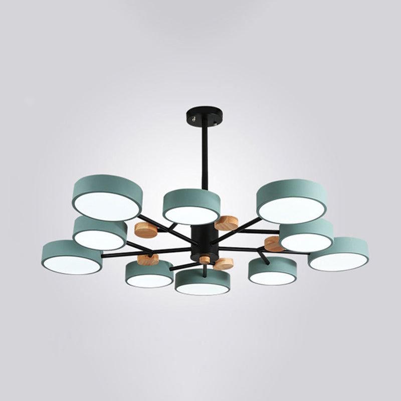 3 marcia Dimming legno+lampada lampadina di ferro con tonalità acrilica moderna semplicità LED LED Light per sala da pranzo