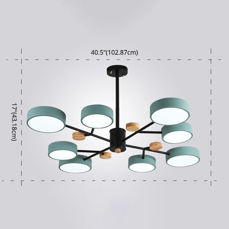 3 marcia Dimming legno+lampada lampadina di ferro con tonalità acrilica moderna semplicità LED LED Light per sala da pranzo