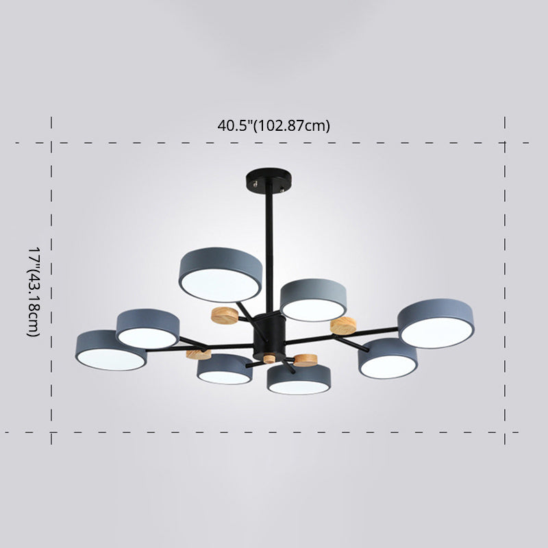 3 marcia Dimming legno+lampada lampadina di ferro con tonalità acrilica moderna semplicità LED LED Light per sala da pranzo