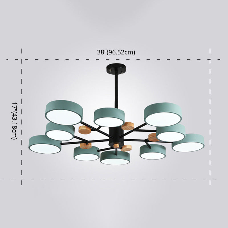 3 marcia Dimming legno+lampada lampadina di ferro con tonalità acrilica moderna semplicità LED LED Light per sala da pranzo