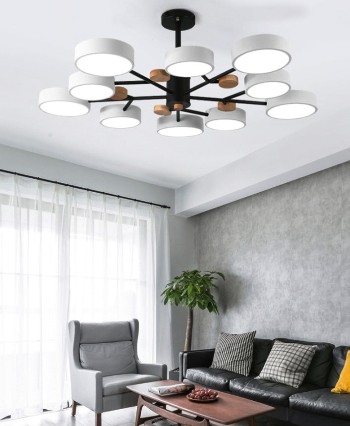 3 marcia Dimming legno+lampada lampadina di ferro con tonalità acrilica moderna semplicità LED LED Light per sala da pranzo