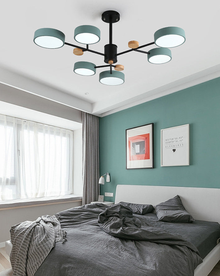 3 marcia Dimming legno+lampada lampadina di ferro con tonalità acrilica moderna semplicità LED LED Light per sala da pranzo