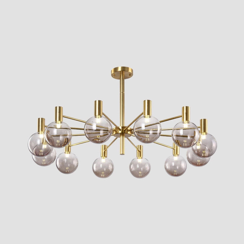 Modern Style Clear Glass Ball Chandelier Light Simplicity Multi Lights Suspension Lamp for Dining Room