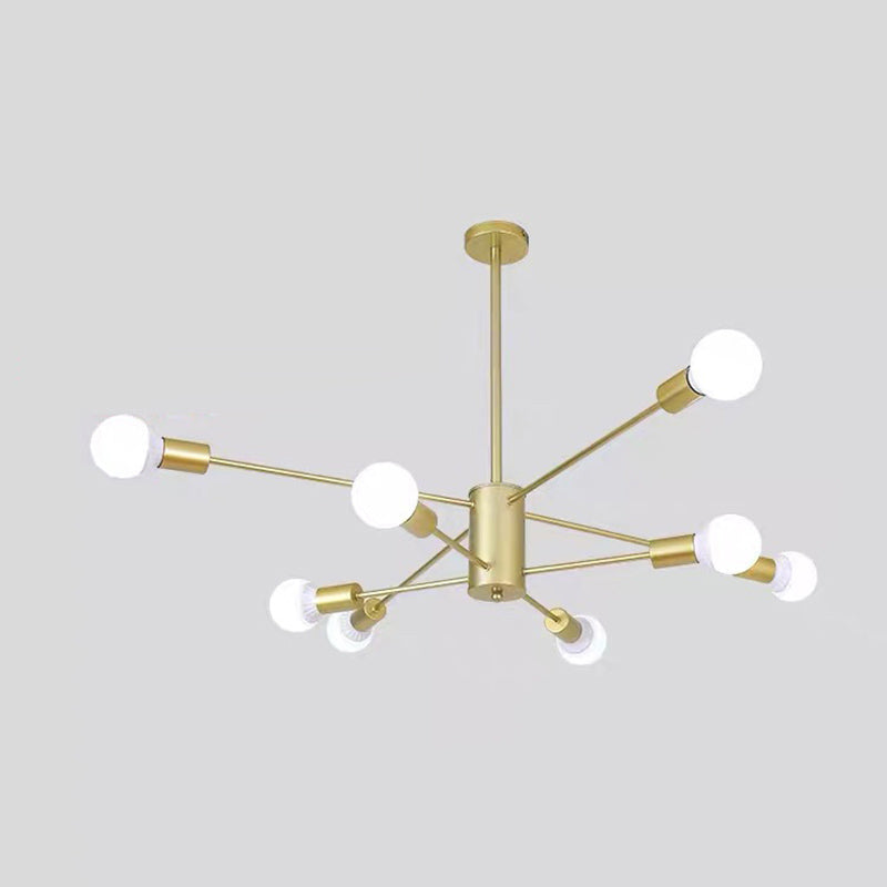 Molecular Branches Suspension Light Nordic Style Open Bulbs Metal Chandelier Light for Bedroom
