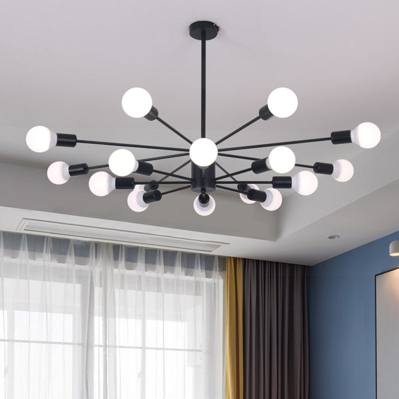 Molecular Branches Suspension Light Nordic Style Open Bulbs Metal Chandelier Light for Bedroom