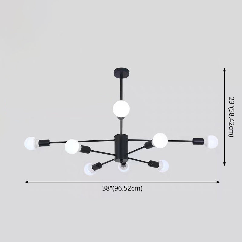 Molecular Branches Suspension Light Nordic Style Open Bulbs Metal Chandelier Light for Bedroom