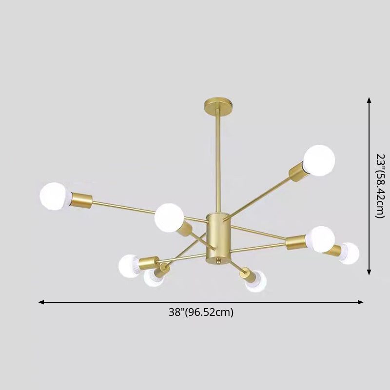 Molecular Branches Suspension Light Nordic Style Open Bulbs Metal Chandelier Light for Bedroom