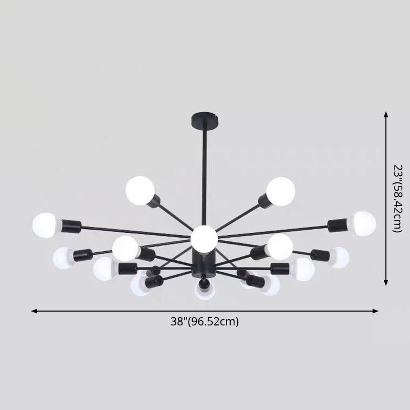 Molecular Branches Suspension Light Nordic Style Open Bulbs Metal Chandelier Light for Bedroom