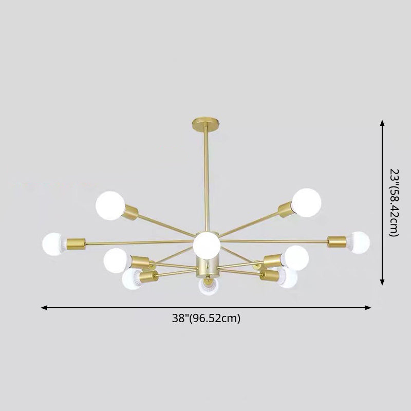 Molecular Branches Suspension Light Nordic Style Open Bulbs Metal Chandelier Light for Bedroom