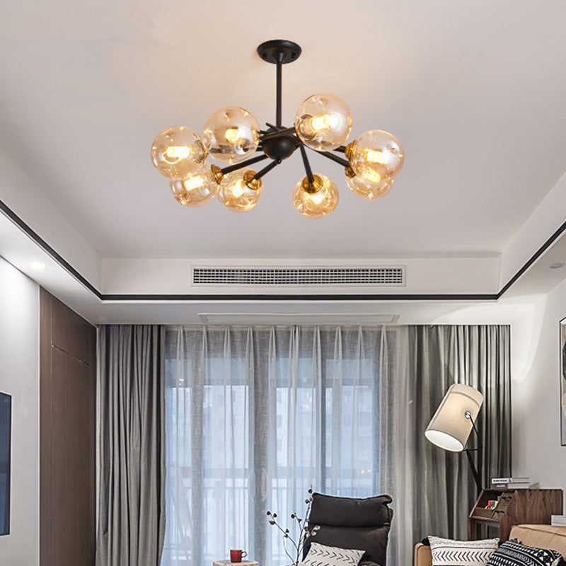 Spherical Chandelier Pendant Light Modern Style Glass Chandelier Lighting Fixture