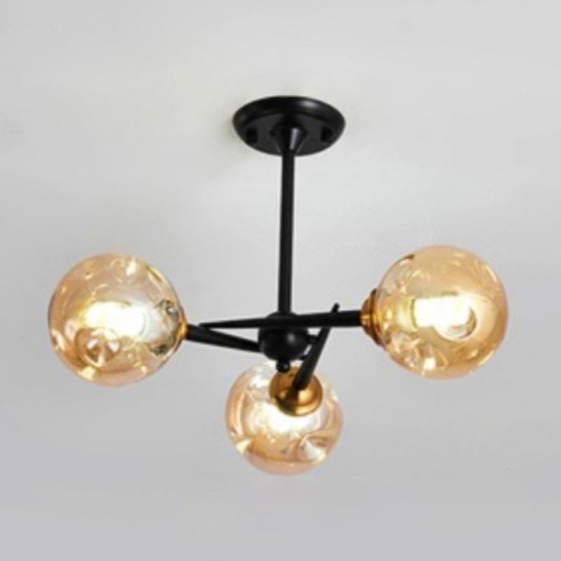 Spherical Chandelier Pendant Light Modern Style Glass Chandelier Lighting Fixture