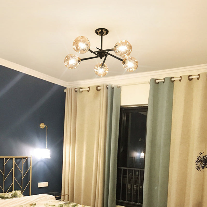 Spherical Chandelier Pendant Light Modern Style Glass Chandelier Lighting Fixture