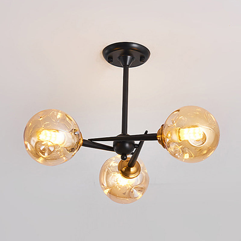 Spherical Chandelier Pendant Light Modern Style Glass Chandelier Lighting Fixture