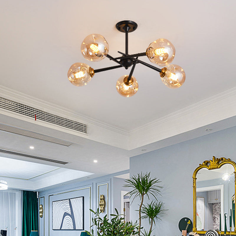 Spherical Chandelier Pendant Light Modern Style Glass Chandelier Lighting Fixture