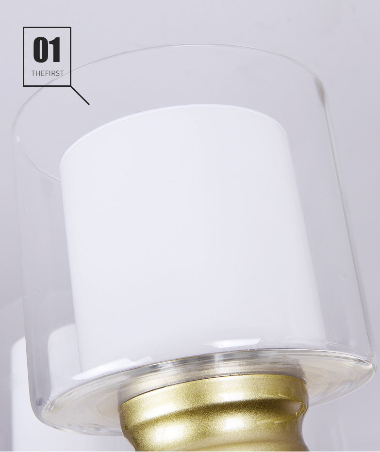 Cilindro lampadario a sospensione del lampadario moderno in vetro soggiorno lampada a sospensione in oro