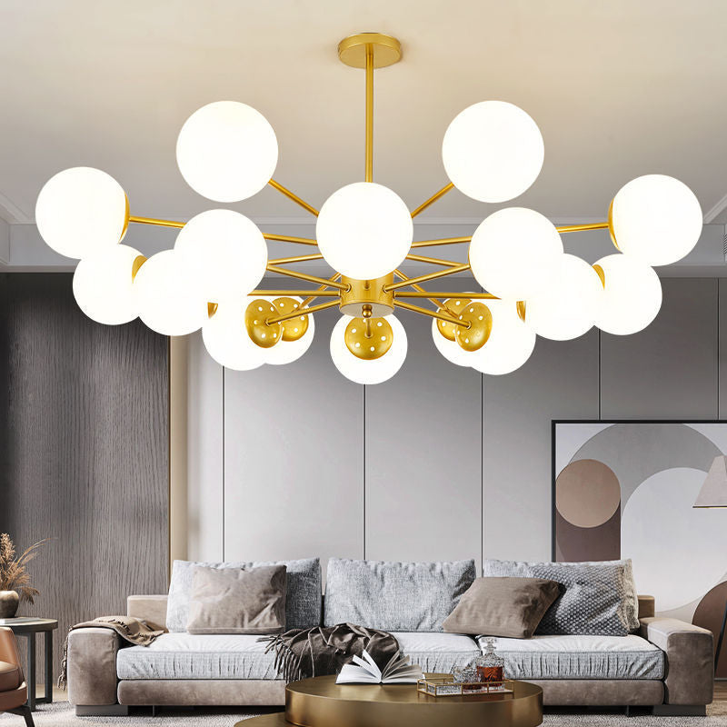 Glass Global Multi Pendant Light Contemporary Style Chandelier Lighting Fixture for Living Room