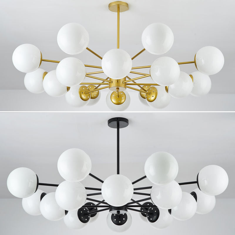 Glass Global Multi Pendant Light Contemporary Style Chandelier Lighting Fixture for Living Room