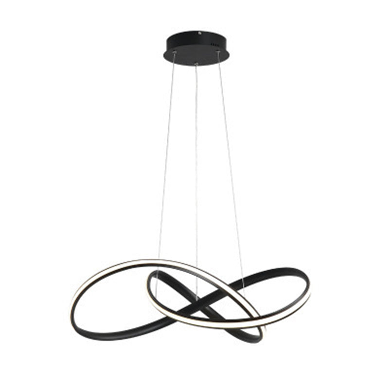 Spiral Suspended Lighting Fixture Simplicity Style Metal LED Ceiling Pendant Light