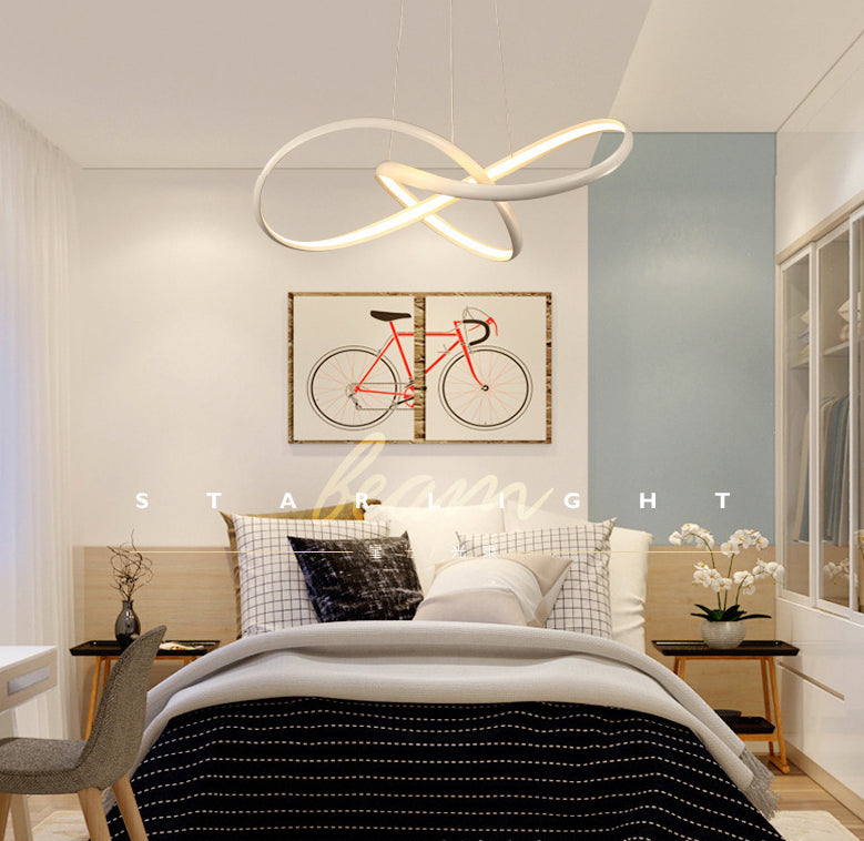 Accoglienza a spirale Sospensione SEMPLICITÀ Stile Stile Metal LED BIFFING LUCE