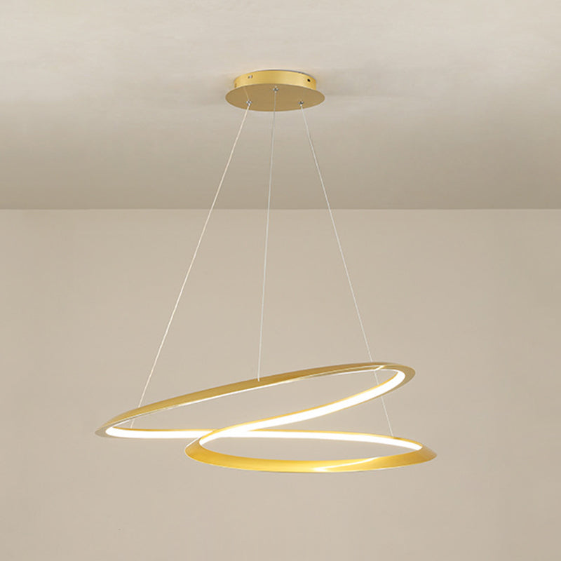 Twisting Hanging Pendant Light Modern Acrylic Dinning Room LED Pendant Lighting Fixture