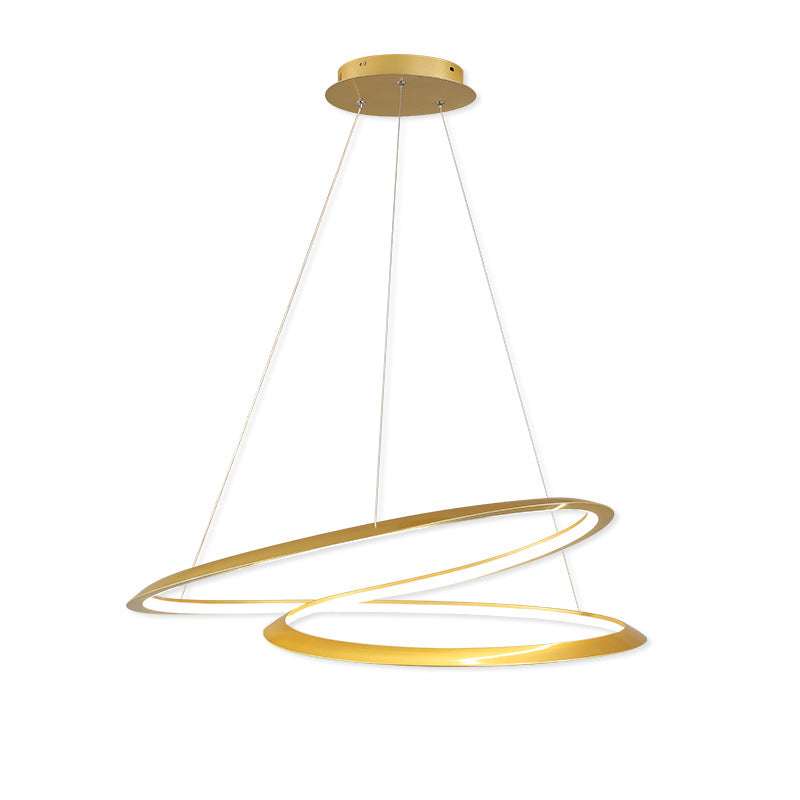 Twisting Hanging Pendant Light Modern Acrylic Dinning Room LED Pendant Lighting Fixture