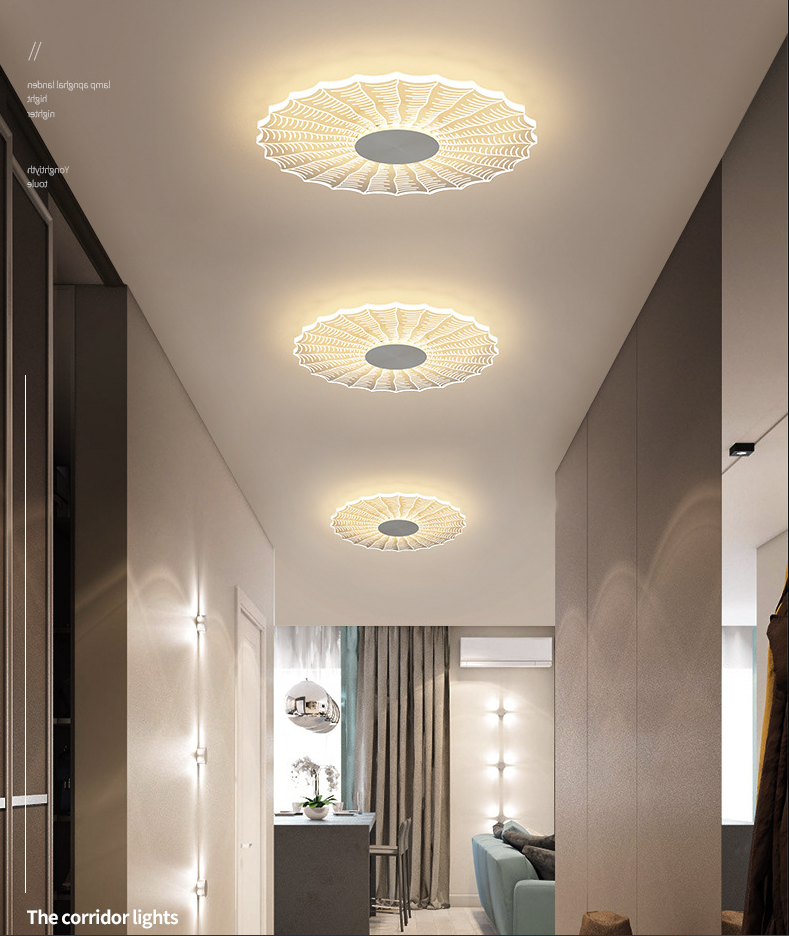Ultrathin Acrilico Flush Mount Light Minimalista LED Clear Flushmount per Hallway