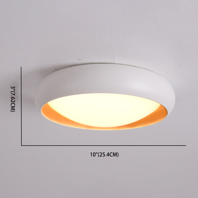 Lampada da soffitto rotonda per soggiorno Lampada da incasso a LED nordica in metallo con paralume in acrilico