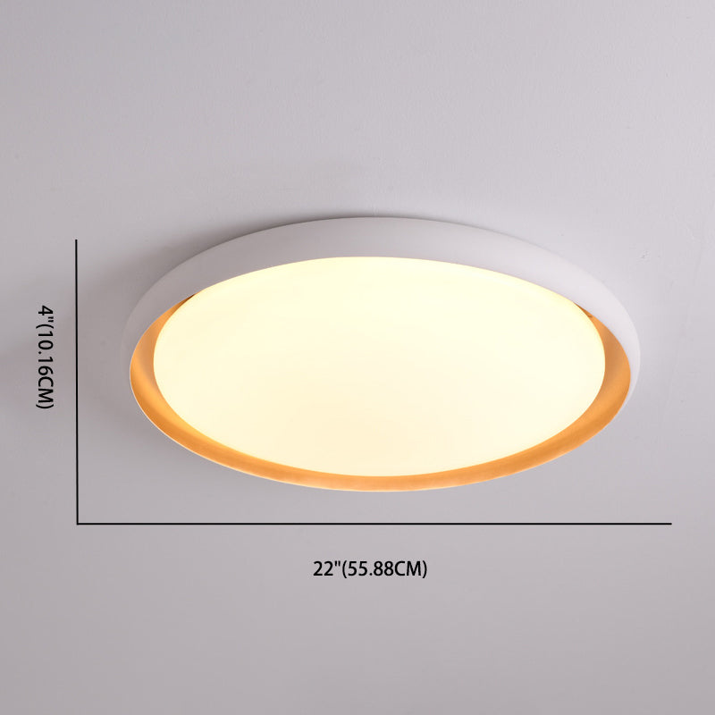 Lampada da soffitto rotonda per soggiorno Lampada da incasso a LED nordica in metallo con paralume in acrilico