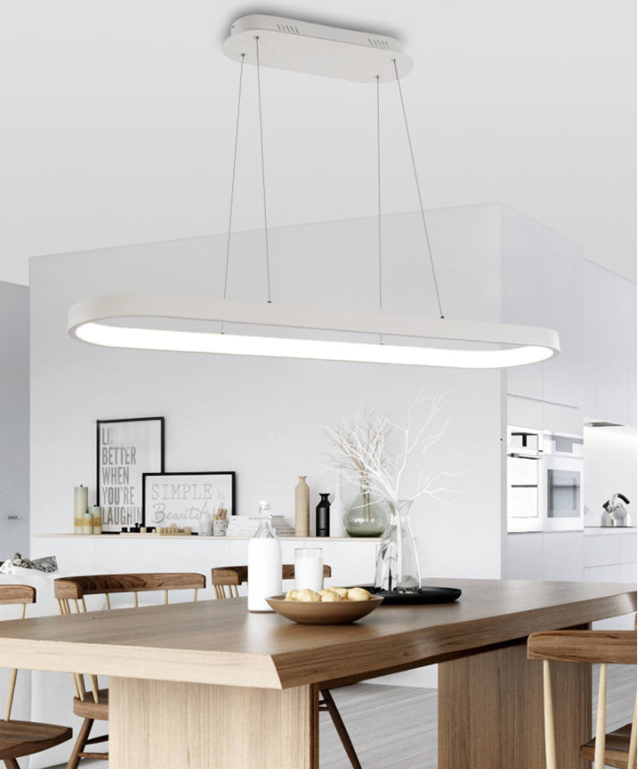 Ellisse soggiorno a sospensione a sospensione LAD in metallo LED Minimalista Kit di luce sospesa