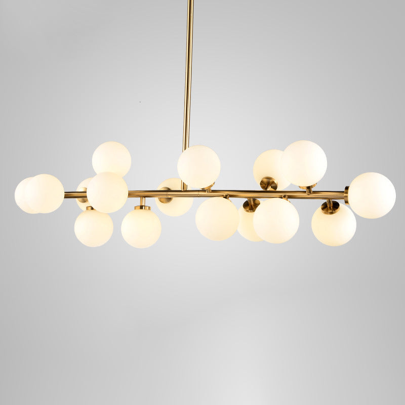 Bubble Island Pendant Light Minimalist Glass Dinning Room Hanging Ceiling Light in Gold