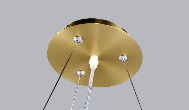 Bubble Island Pendant Light Minimalist Glass Dinning Room Hanging Ceiling Light in Gold
