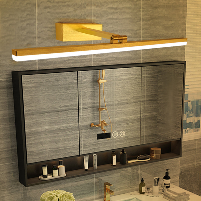 Gewapende lineaire ijdelheid lamp Noordse extravagante stijl aluminium legering enkele ijdelheid licht