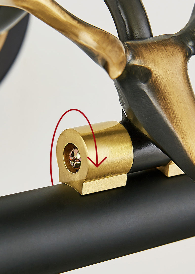 Bewaffnete lineare Waschtischlampe amerikanischer Kupfer -Single -Waschtischlicht