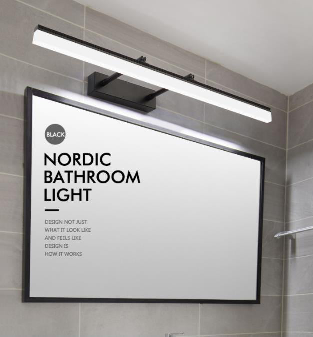 Armed LED Vanity Lamp Modern Minimalist Style Metal Single Vanity Light