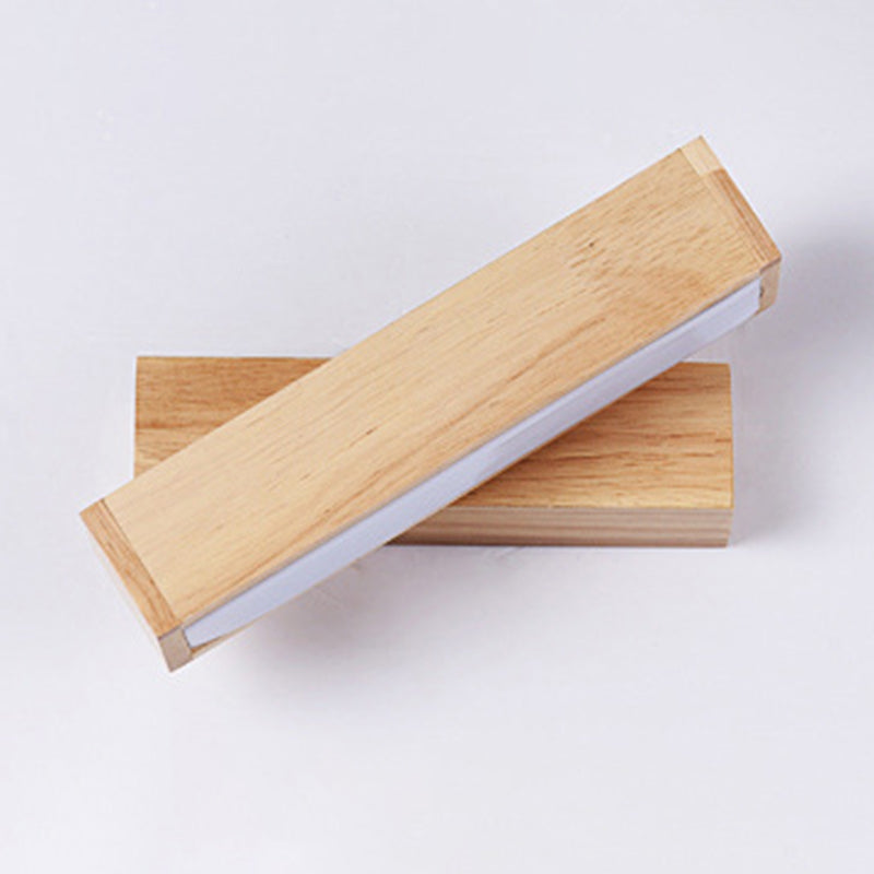 Modern Minimalist Style Linear Vanity Light Wood Single Vanity Light