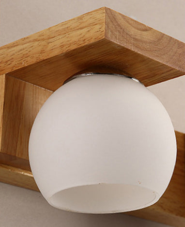 Cubic Vanity Light Modern Minimalist Style Wood Vanity Lamp