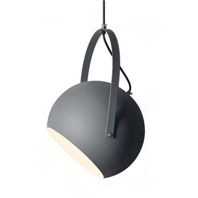 1 Light Ball Hanging Lights Nordic Style Iron Ceiling Fixture with Hanging Cord for Restaurant