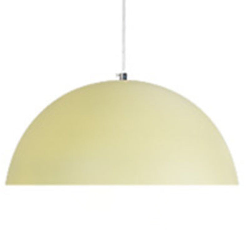 1 Light Semicircle Hanging Ceiling Lights Contemporary Aluminum Suspension Pendant Light for Restaurant