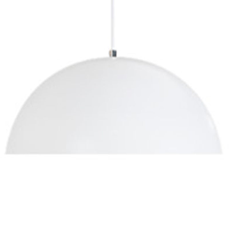 1 Light Semicircle Hanging Ceiling Lights Contemporary Aluminum Suspension Pendant Light for Restaurant