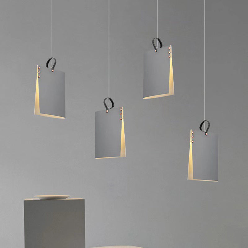 Book Shape Hanging Pendant Light Macaron Fabric Pendant Light Fixtures for Library