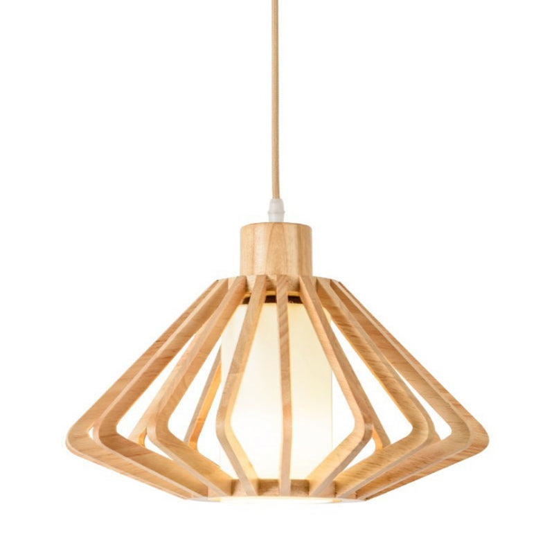 Holz Diamond Anhänger Beleuchtung Vorlagen zeitgenössischer Stil Holzhängeanhänger Licht