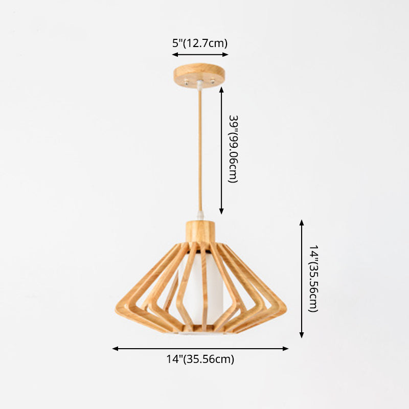 Holz Diamond Anhänger Beleuchtung Vorlagen zeitgenössischer Stil Holzhängeanhänger Licht